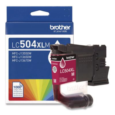 LC504 INKvestment, High-Yield Ink, 1,000 Page-Yield, Magenta - LC504XLMS