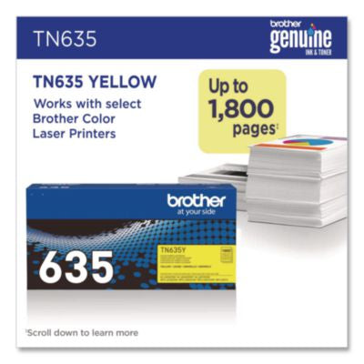 TN635 Toner, 1,800 Page-Yield, Yellow - TN635Y