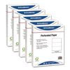 Perforated Paper, 3.66" and 7.33" from Bottom, 92 Bright, 20 lb Bond Weight, 8.5 x 11, White, 500/Ream, 5 Reams/Carton - 04120 C2G