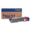 TN637 Ultra High-Yield Toner, 10,000 Page-Yield, Magenta - TN637M