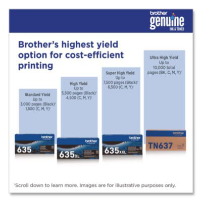 TN637 Ultra High-Yield Toner, 10,000 Page-Yield, Black - TN637BK