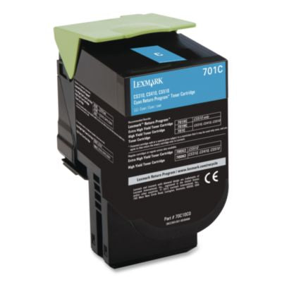 70C10C0 Return Program Toner, 1,000 Page-Yield, Cyan - 70C10C0
