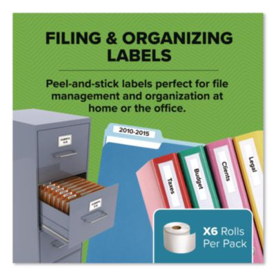LW Address Labels, 1.13" x 3.5", White, 350 Labels/Roll, 24 Rolls/Box - 2050813
