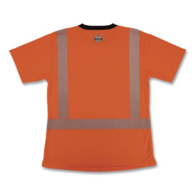 GloWear 8276BK Class 2 Women's Performance Hi-Vis T-Shirt with Black Bottom, Small, Orange - 22322 C2G