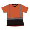 GloWear 8276BK Class 2 Women's Performance Hi-Vis T-Shirt with Black Bottom, Small, Orange - 22322 C2G