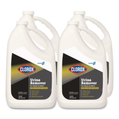 CloroxPro Urine Remover for Stains and Odors, Clean Floral Scent, 128 oz Refill Bottle, 4/Carton - 31351