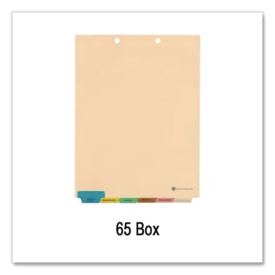 6-Tab Medical Chart Indexes, Bottom Tab, Assorted Medical, Manila, 65/Box - 33157
