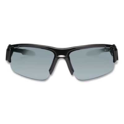 Skullerz Dagr Safety Glasses, Black Half Frame, Mirrored Silver Single Lens - 52042