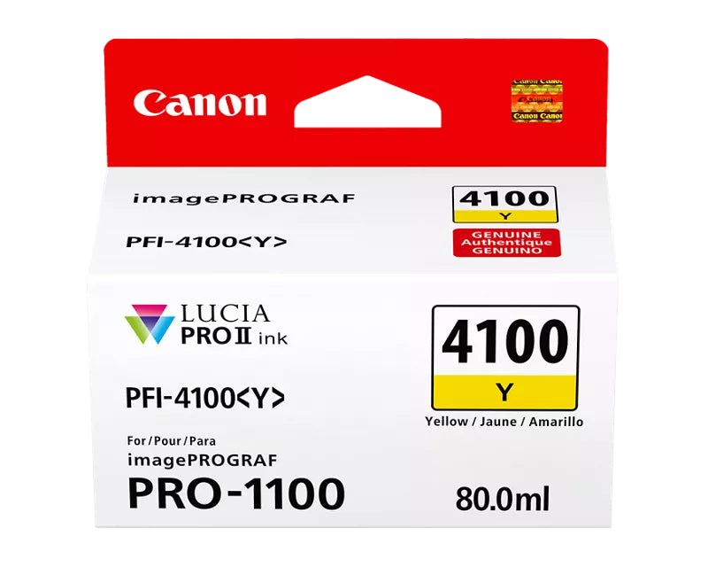 Canon LUCIA PRO II PFI-4100 Yellow Ink Tank - 6780C002