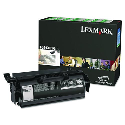 LEXMARK Return Program Extra High-Yield Toner, 36,000 Page-Yield, Black - T654X31G