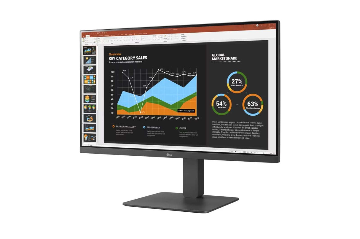 LG 27'' IPS Full HD Monitor with Built-in Speakers & Multiple Ports - 27BR530Y-B