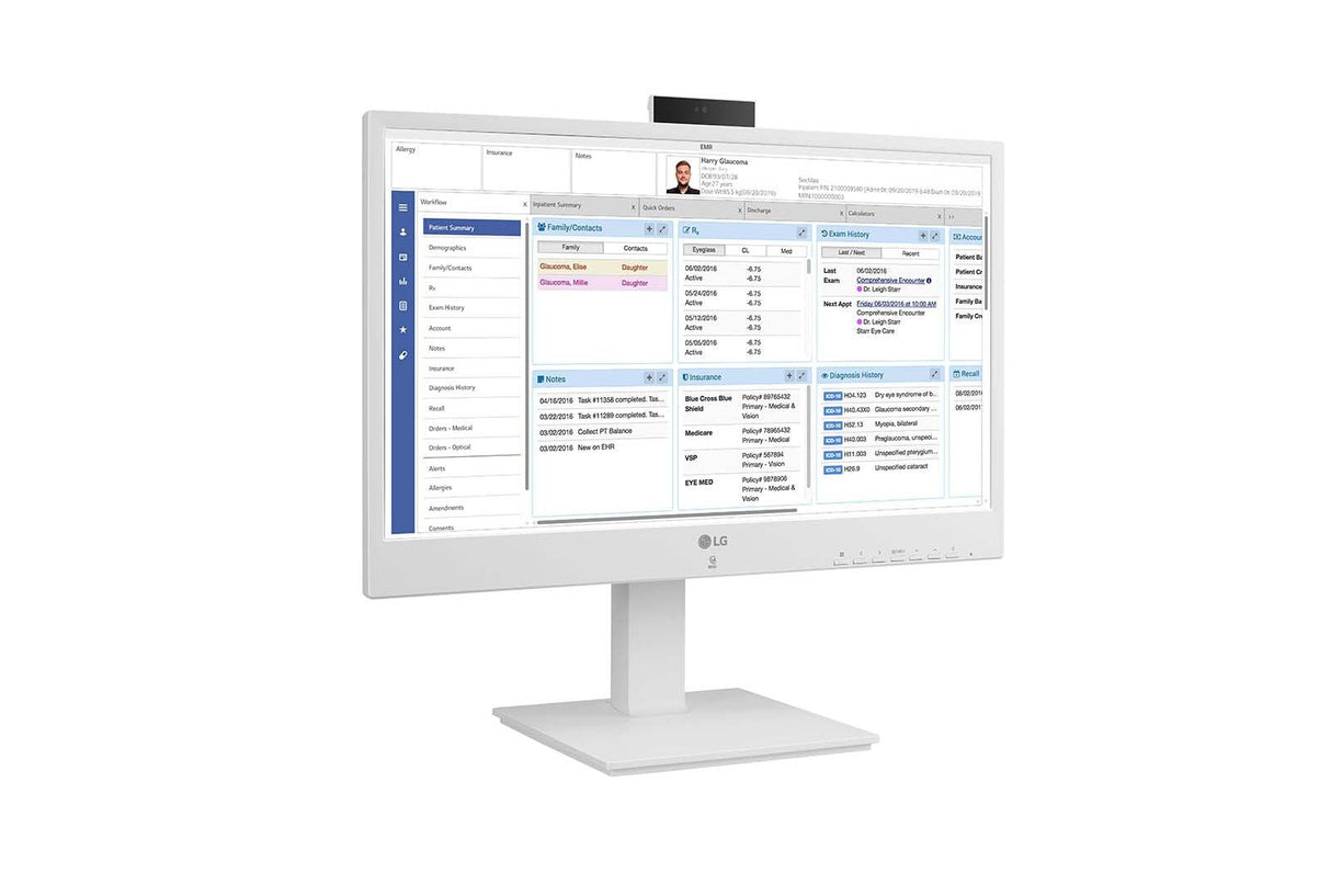 LG Thin Client 24'' All-in-One non-OS for Healthcare with Dual-band RFID, FHD Webcam, Mic, Built-in - 24CR670NK6P LG