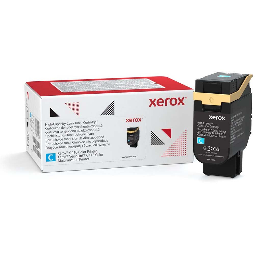 Xerox Cyan High Capacity Toner Cartridge (Use & Return) Yields 7,000 pages 006R04686 Xerox