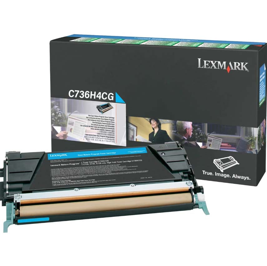 Lexmark C/X736, X738 Cyan Toner Cartridge Return Program, TAA - C736H4CG LEXMARK