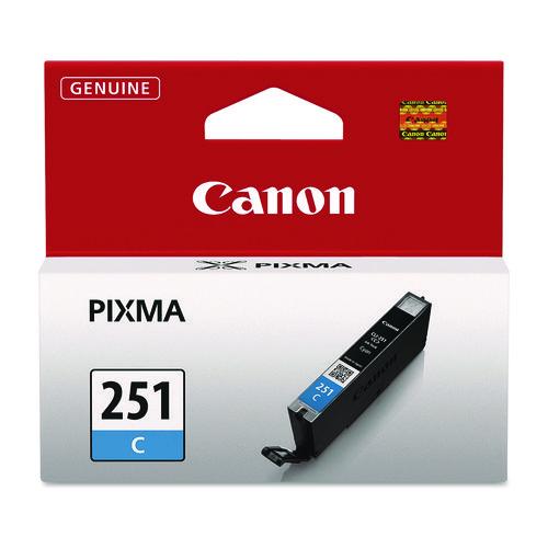 CANON (CLI-251) ChromaLife100+ Ink, 304 Page-Yield, Cyan - 6514B001 CANON