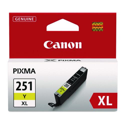 CANON  (CLI-251XL) ChromaLife100+ High-Yield Ink, 695 Page-Yield, Yellow - 6451B001