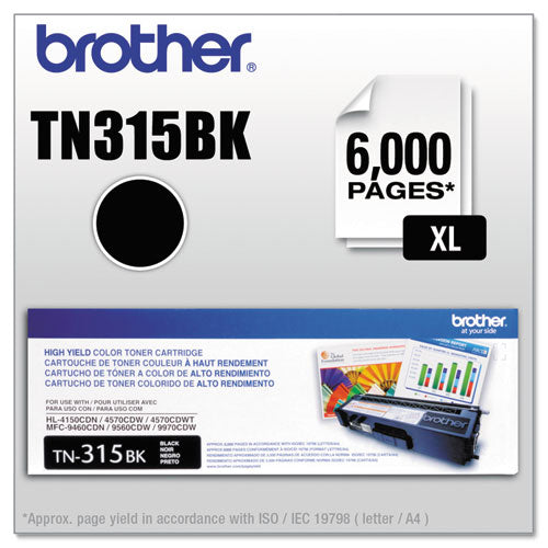 BROTHER  High-Yield Toner, 6,000 Page-Yield, Black - TN315BK