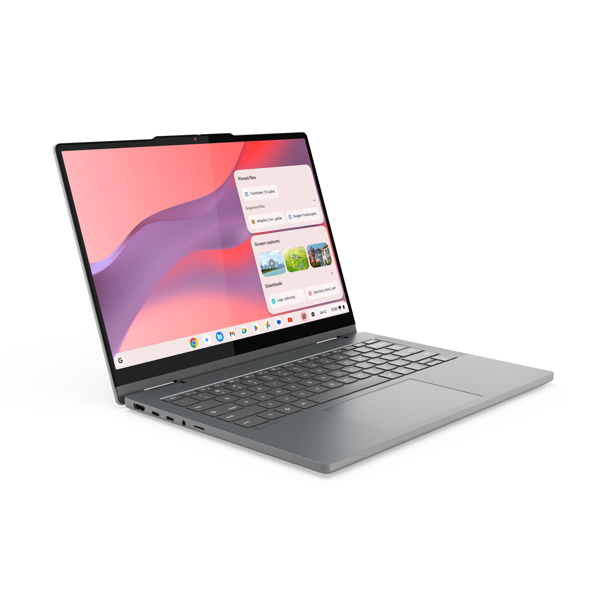 Lenovo Chrome 2in1 14IRU10 Intel Core 7 250U Chromebook 35.6 cm (14") Touchscreen WUXGA 16 GB 512 GB SSD Wi-Fi 6E (802.11ax) ChromeOS Grey - 83LL000GUS
