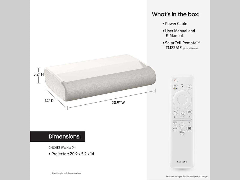 Samsung The Premiere 7 Ultra short throw projector UHD 4K (3840x2160) White - SP-LPU7DSAXXZA