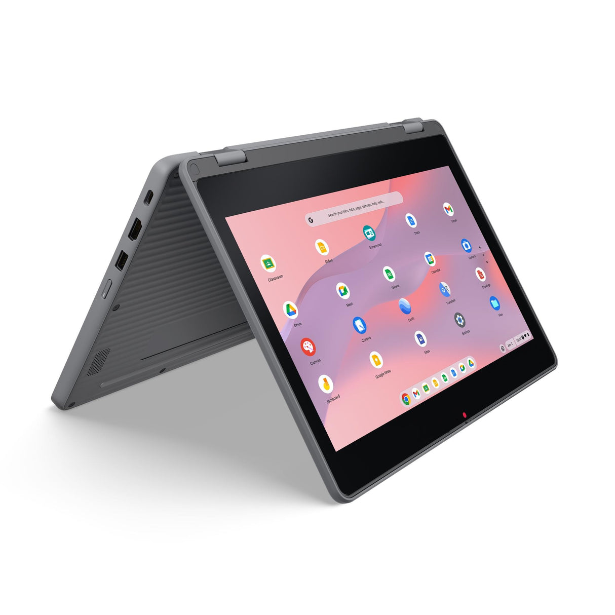 Lenovo Chrome 500e 2in1 G5 M89 MediaTek Kompanio 540 Chromebook 29.5 cm (11.6") Touchscreen HD 8 GB 64 GB UFS Wi-Fi 6E (802.11ax) ChromeOS Grey - 83TA0003US