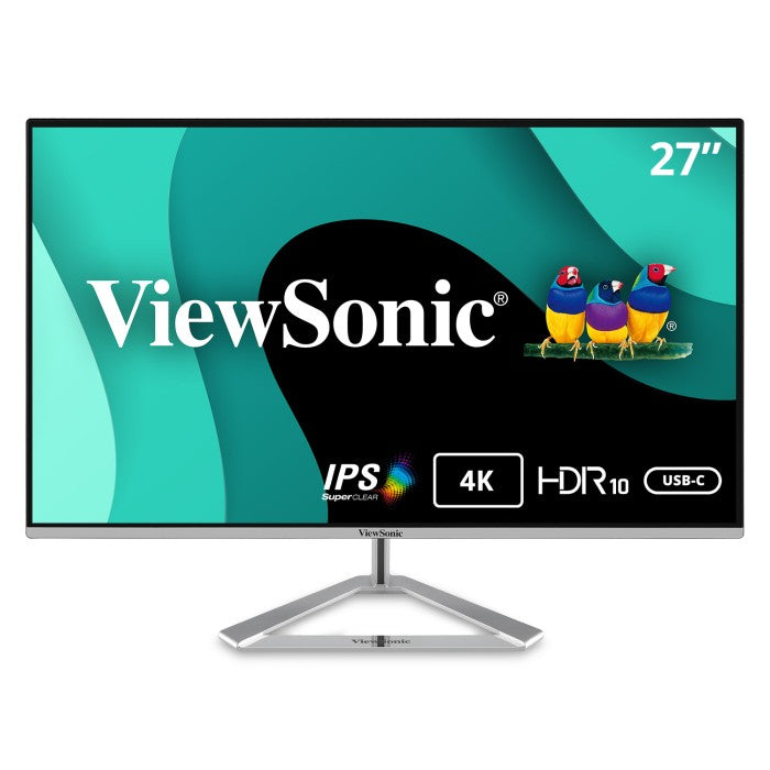 Viewsonic VX2776-4K-MHDU computer monitor 68.6 cm (27") 3840 x 2160 pixels 4K Ultra HD LED Silver - VX2776-4K-MHDU