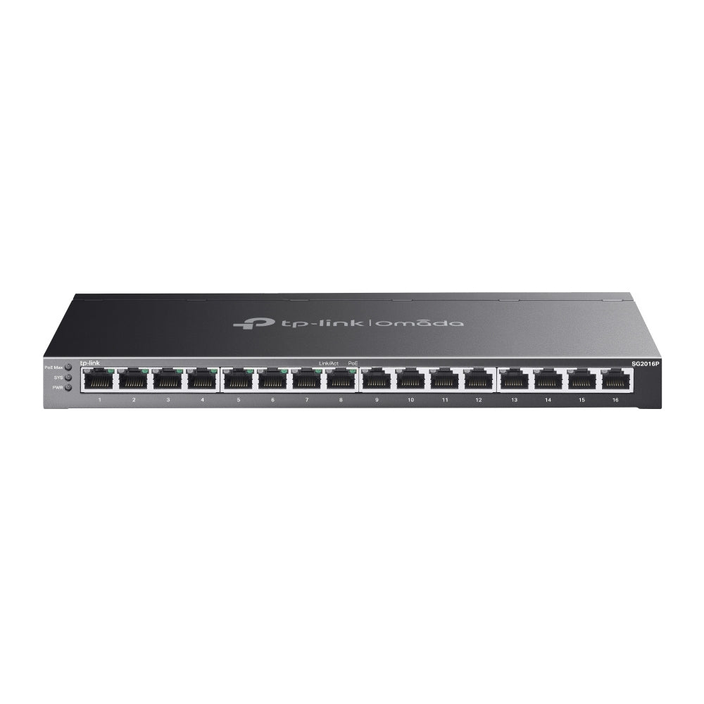 TP-Link Omada 16-Port Gigabit Smart Switch with 8-Port PoE+ - SG2016P