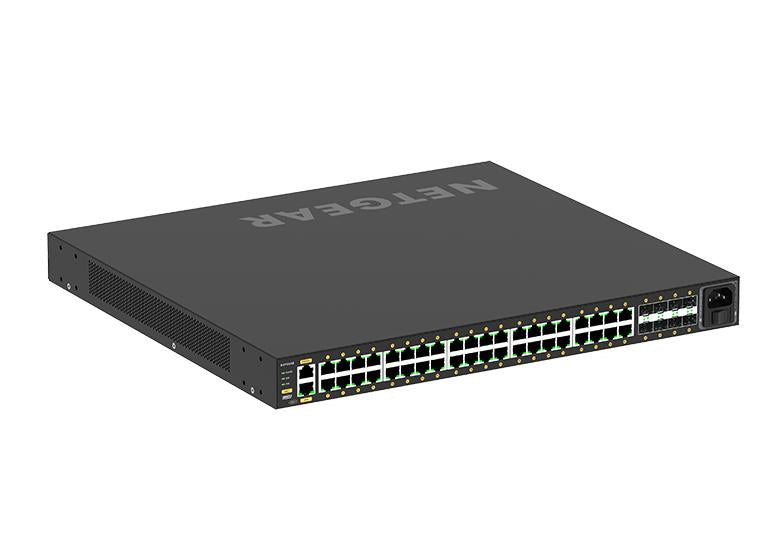 NETGEAR GSM4248PX Managed L2/L3/L4 Gigabit Ethernet (10/100/1000) Power over Ethernet (PoE) 1U Black - GSM4248PX-100NAS
