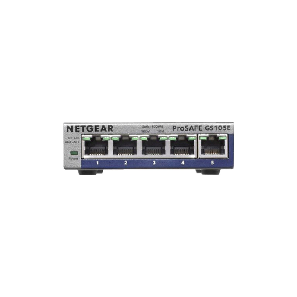 NETGEAR 5-Port Gigabit Ethernet Plus Switch (GS105Ev2) - GS105E-200NAS
