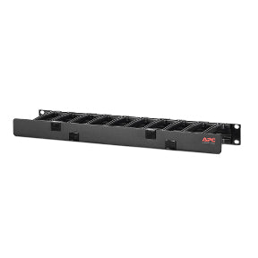 APC NetShelter Cable Management, Horizontal Cable Manager, 1U, Single Side with Cover, Black, 483 x 44 x 110 mm - AR8602A APC