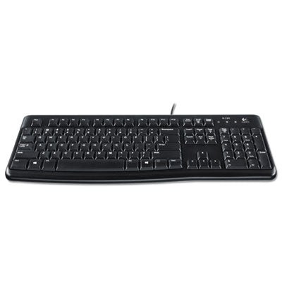 K120 Ergonomic Desktop Wired Keyboard, USB, Black - 920-002478