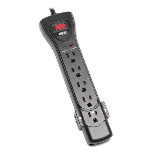 EATON Protect It! Surge Suppressor, 7 AC Outlets, 7 ft Cord, 2,160 J, Black - SUPER7B