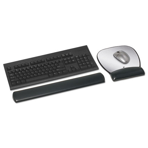 3M Antimicrobial Gel Large Mouse Pad with Wrist Rest, 9.25 x 8.75, Black - MW310LE