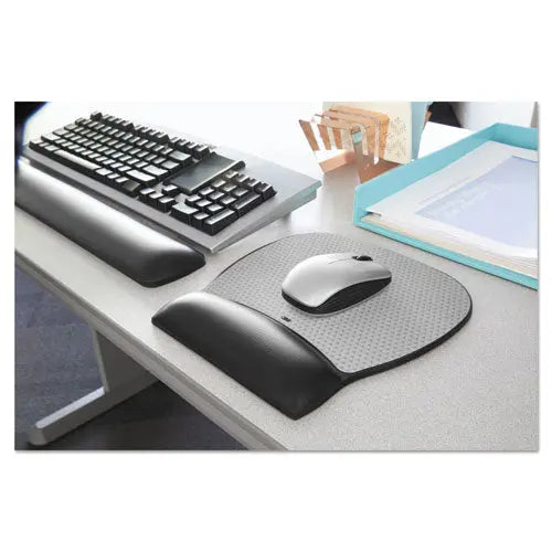 3M Antimicrobial Gel Large Mouse Pad with Wrist Rest, 9.25 x 8.75, Black - MW310LE 3M