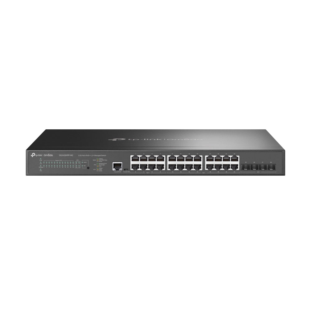 TP-Link Omada 24-Port 2.5GBASE-T and 4-Port 10GE SFP+ L2+ Managed Switch with 16-Port PoE+ & 8-Port PoE++ - SG3428XPP-M2