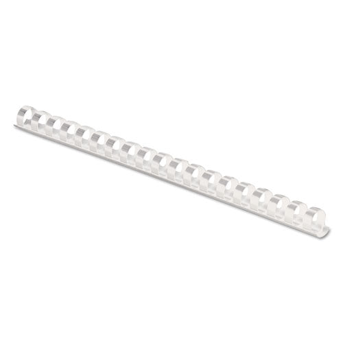 FELLOWES Plastic Comb Bindings for 11 x 8.5 Documents, 19 Rings, 0.5" (90-Sheet) Capacity, White, 10 - 52372