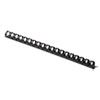 Plastic Comb Bindings for 11 x 8.5 Documents, 19 Rings, 0.5" (90-Sheet) Capacity, Black, 100/Pack - 52326