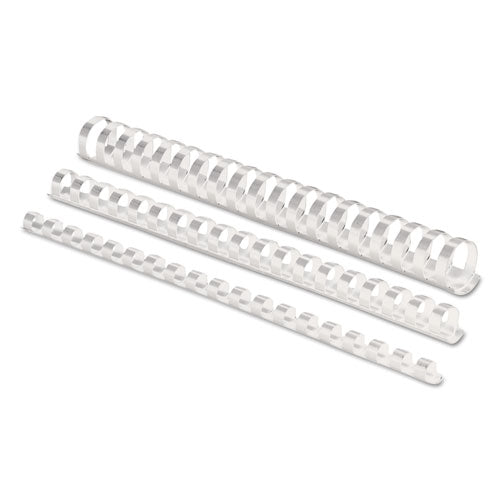 FELLOWES Plastic Comb Bindings for 11 x 8.5 Documents, 19 Rings, 0.5" (90-Sheet) Capacity, White, 10 - 52372