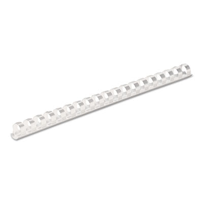 Plastic Comb Bindings for 11 x 8.5 Documents, 19 Rings, 0.5" (90-Sheet) Capacity, White, 100/Pack - 52372