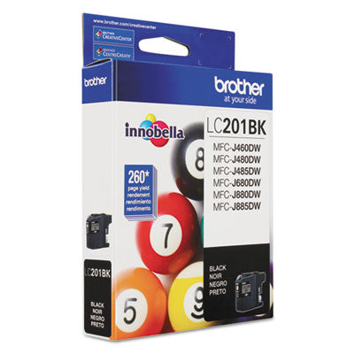 LC201BK Innobella Ink, 260 Page-Yield, Black - LC201BK