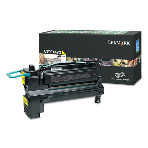 LEXMARK Return Program Extra High-Yield Toner, 17,000 Page-Yield, Yellow - C792X4YG