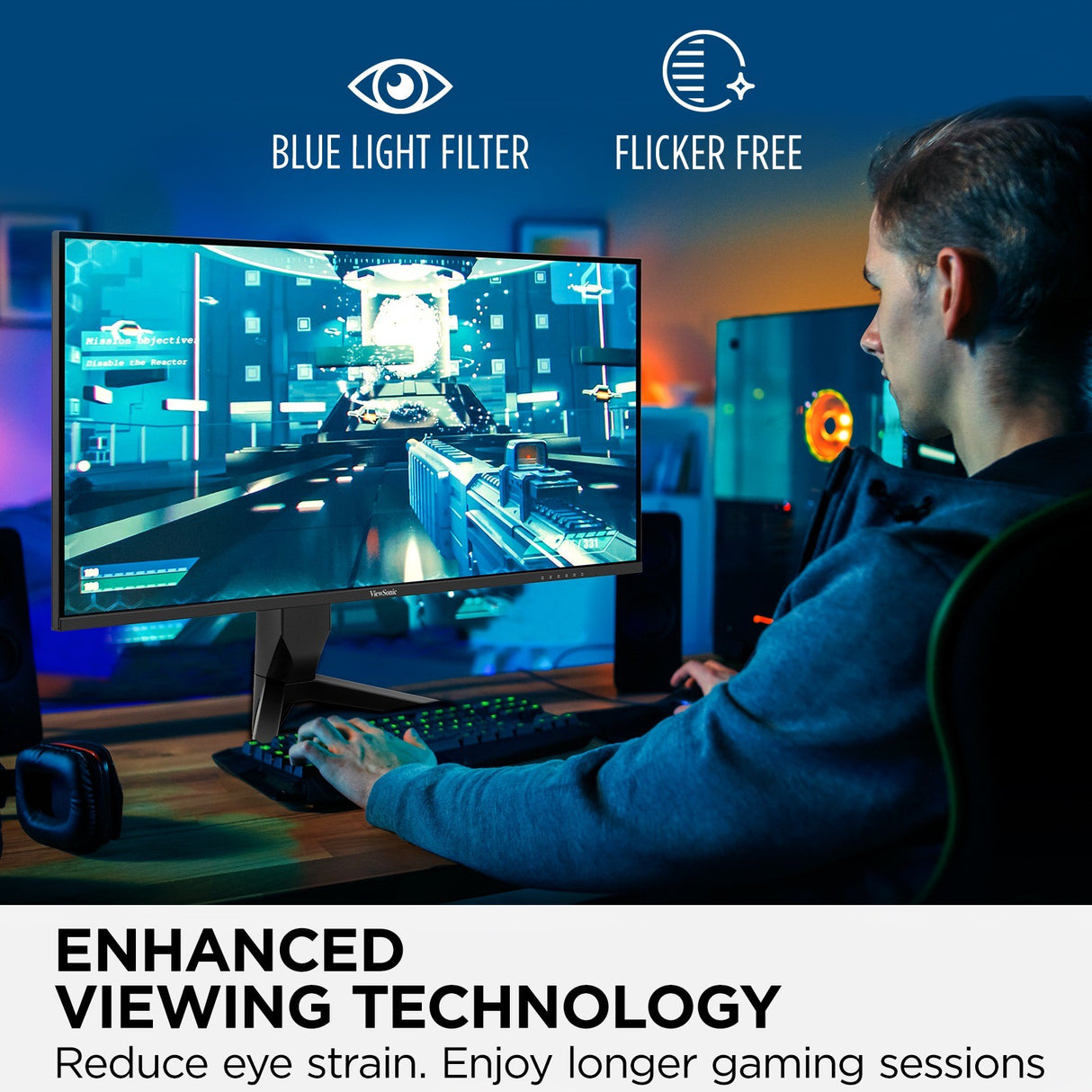 Viewsonic VX Series VX3418-2K computer monitor 86.4 cm (34") 3440 x 1440 pixels UltraWide Quad HD LED Black - VX3418-2K