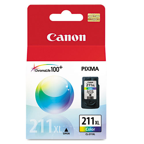 CANON (CL-211XL) High-Yield Ink, 349 Page-Yield, Tri-Color - 2975B001 CANON