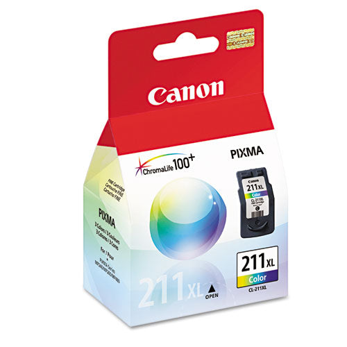 CANON  (CL-211XL) High-Yield Ink, 349 Page-Yield, Tri-Color - 2975B001