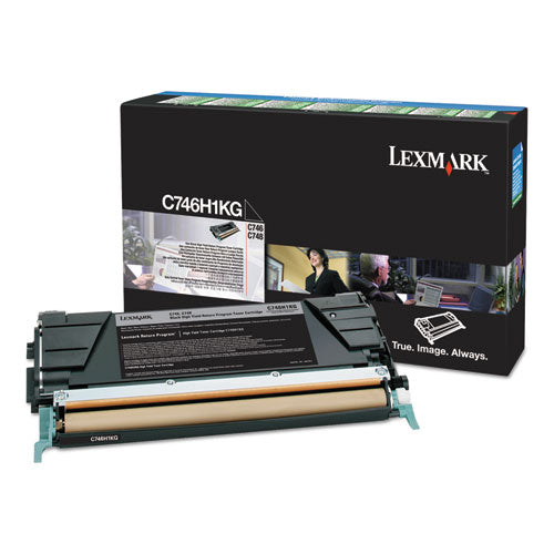LEXMARK Return Program High-Yield Toner, 12,000 Page-Yield, Black - C746H1KG
