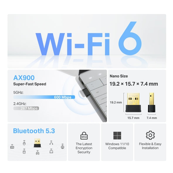 TP-Link Archer TX10UB Nano Bluetooth 600 Mbit/s - ARCHER TX10UB NANO