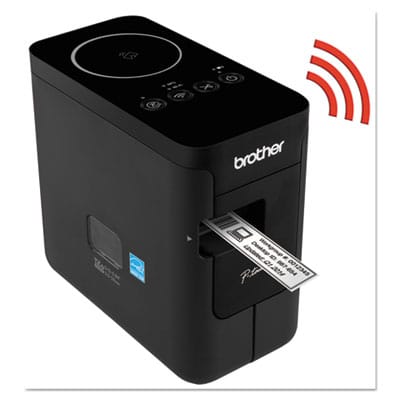 BROTHER Thermal PT-P750W Compact Label Maker with Wireless Enabled Printing, 30 mm/s Print Speed, 6 x 3.12 x 5.62 - PTP750W