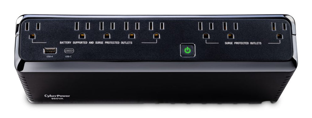 CyberPower Standby uninterruptible power supply (UPS) Standby (Offline) 0.95 kVA 510 W 8 AC outlet(s) - SL950U CYBERPOWER