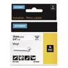 Rhino Permanent Vinyl Industrial Label Tape, 0.75" x 18 ft, White/Black Print - 18445