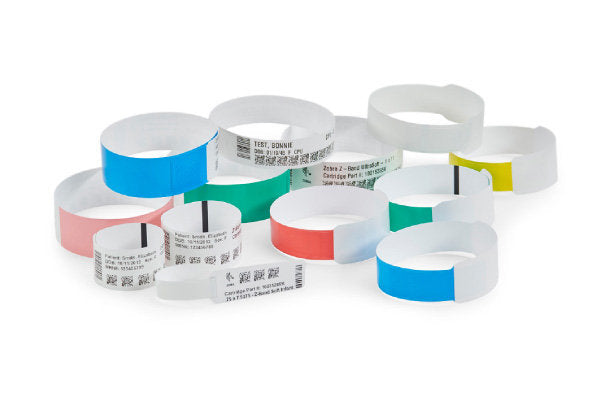 Zebra Z-Band UltraSoft Wristband White - 10015355-3K