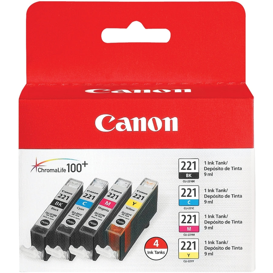 Canon CLI-221 ink cartridge 4 pc(s) Original Black, Cyan, Magenta, Yellow - 2946B004